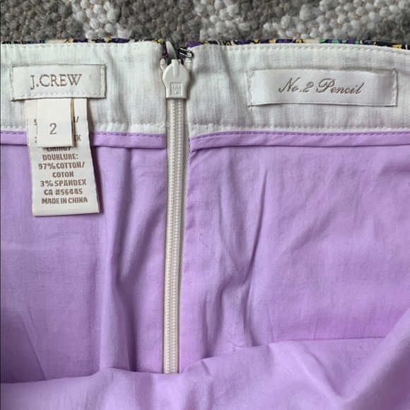 J.Crew No. 2 Paisley Pencil Skirt Jewel-Toned Holiday Colors - Picture 3 of 7